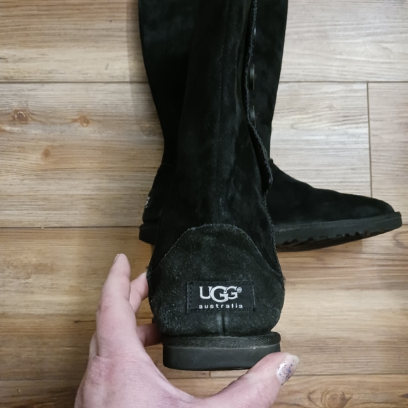 UGG Black Lo Pro Button Suede Boots - Picture 9 of 14